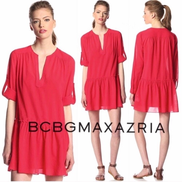 BCBGMAXAZRIA Lauryn Lipstick Red Dress - Picture 3 of 15